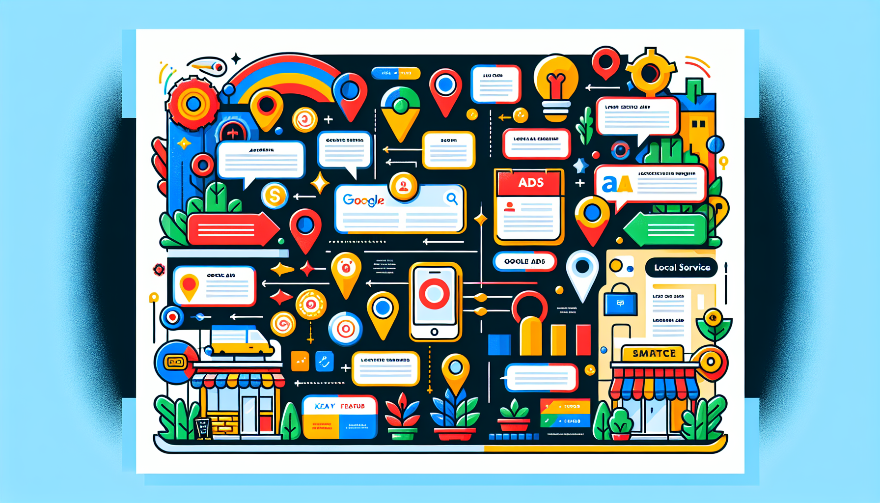 A visual comparison of Google Ads and Local Service Ads.