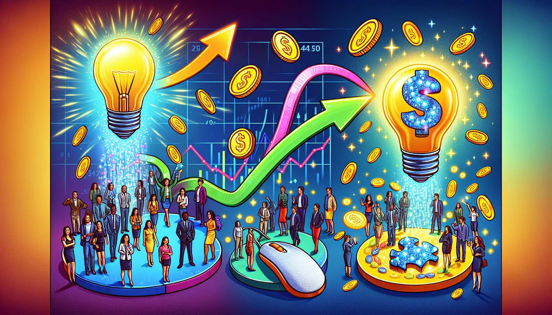 An illustration showing the comparison between Pay Per Lead and Pay Per Click models.