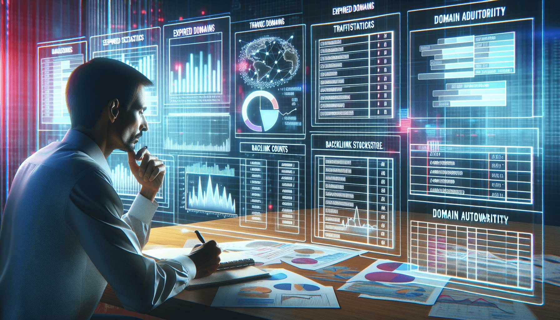 An illustration of evaluating expired domain metrics.